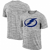 Tampa Bay Lightning 2018 Heathered Black Sideline Legend Velocity Travel Performance T-Shirt,baseball caps,new era cap wholesale,wholesale hats